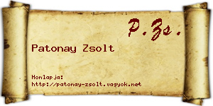 Patonay Zsolt névjegykártya